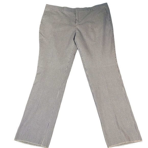 Vinci Blue Pinstripe Seersucker Suit Pants Style MSS-1 Size EU 56L/50W US 46-48W - Picture 3 of 12